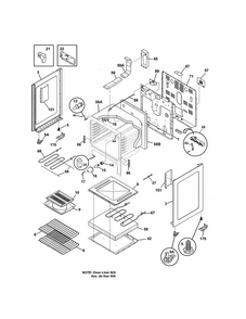Body Diagram and Parts List for 79092202016  Kenmore Range