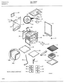 Gas Range Page 5 Diagram and Parts List for 2873  Frigidaire Range