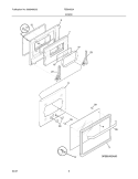 DOOR Diagram and Parts List for FEB24S2ASD  Frigidaire Wall Oven