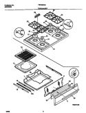 TOP / DRAWER Diagram and Parts List for FGF326WGSA  Frigidaire Range