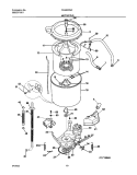 WSHR MTR, HOSE Diagram and Parts List for FLSG72GCTB  Frigidaire Washer Dryer Combo