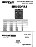 COVER Diagram and Parts List for FES355CCTB  Frigidaire Range