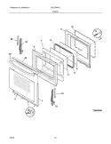 DOOR Diagram and Parts List for CGLEFM97DSB  Frigidaire Range