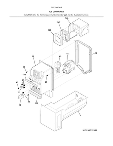 Part Location Diagram of 241641502 Maytag Refrigerator screw