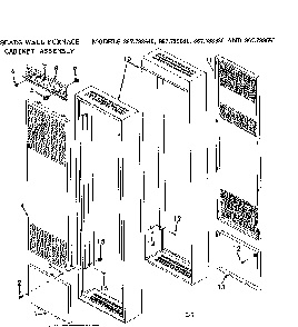 Cabinet assembly Diagram and Parts List for 867733641  Frigidaire Furnace