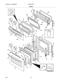 DOORS Diagram and Parts List for CGEF304DKF3  Frigidaire Range