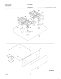TOP / DRAWER Diagram and Parts List for FGF354BGWF  Frigidaire Range