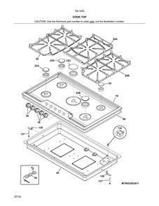 Part Location Diagram of 5304500272 Frigidaire GRATE