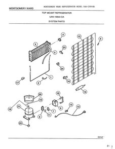 Part Location Diagram of 163133 Frigidaire Refrigerator condenser