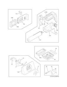 Controls Diagram and Parts List for FGHC2355PF9A  Frigidaire Refrigerator
