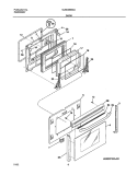 DOOR Diagram and Parts List for GLED388ASA  Frigidaire Range