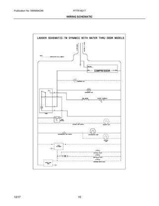 Wiring Schematic Diagram and Parts List for FFTR1821TD2  Frigidaire Refrigerator