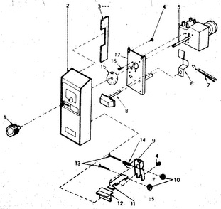 Control Parts Diagram and Parts List for 5649917710  Kenmore Microwave