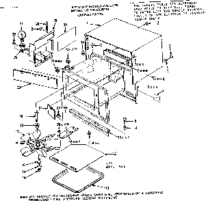 Cabinet Parts Diagram and Parts List for 5649938210  Kenmore Microwave