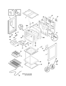 Body Diagram and Parts List for GEF3015XWC  Gibson Range
