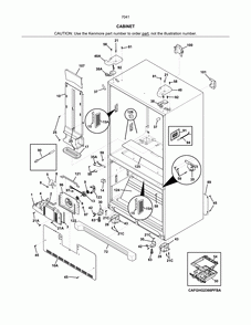 Cabinet Diagram and Parts List for 2537041941C  Kenmore Refrigerator