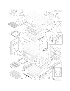 Body Diagram and Parts List for FGGF304DPFA  Frigidaire Range