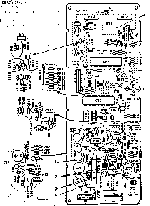 Power And Control Circuit Board Diagram and Parts List for 5648998600  Kenmore Microwave