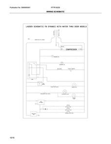 Wiring Schematic Diagram and Parts List for FFTR1820SB1  Frigidaire Refrigerator