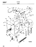 CABINET Diagram and Parts List for FRT22IRSHB4  Frigidaire Refrigerator