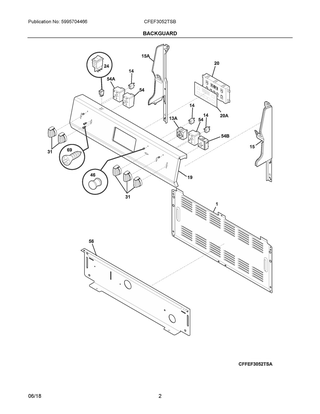 Part Location Diagram of 316238202 Frigidaire SWITCH