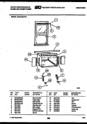 CABINET AND INSTALLATION PARTS Diagram and Parts List for WAS18EP2K1  Frigidaire Air Conditioner