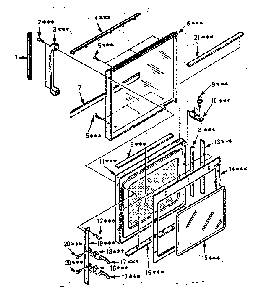 Door Parts Diagram and Parts List for 5648773581  Kenmore Microwave