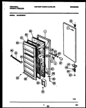 DOOR PARTS Diagram and Parts List for MFU20F3BW1  Frigidaire Freezer