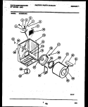 CABINET AND COMPONENT PARTS Diagram and Parts List for DG350RXW2  Frigidaire Dryer