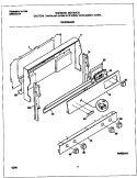 BACKGUARD Diagram and Parts List for MGF354BGDC  Frigidaire Range