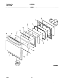 DOOR Diagram and Parts List for GLEFS76AQE  Frigidaire Range