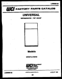COVER Diagram and Parts List for AGTL175WH1-57  Uni Refrigerator