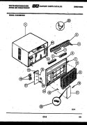 CABINET PARTS Diagram and Parts List for WAS18EP2K1  Frigidaire Air Conditioner