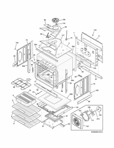 Body Diagram and Parts List for 79049512313  Kenmore Wall Oven