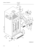 CABINET Diagram and Parts List for PLHT219TCB3  Frigidaire Refrigerator