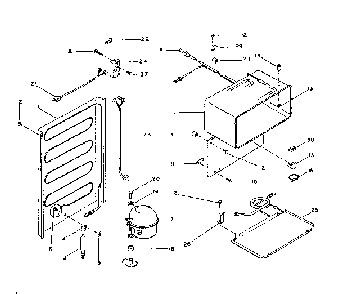 Unit Parts Diagram and Parts List for 253N13Z  Kenmore Refrigerator