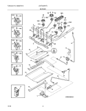 BURNER Diagram and Parts List for LGGF305MKFJ  Frigidaire Range