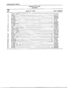 Washer Page 6 Diagram and Parts List for 6207B  Frigidaire Washer