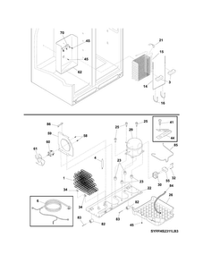 System Diagram and Parts List for FFSS2614QE2A  Frigidaire Refrigerator