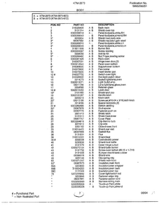 Body Page 2 Diagram and Parts List for 2873  Frigidaire Range
