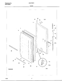 DOOR Diagram and Parts List for GFU21M7HW1  Gibson Freezer