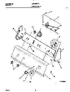 Control Panel Diagram and Parts List for WWS445RFT0  Westinghouse Washer
