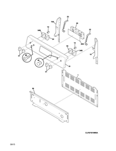 Backguard Diagram and Parts List for CFEF3024RSA  Frigidaire Range