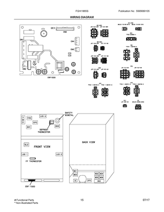 Wiring Diagram Diagram and Parts List for FGHI1865SF5  Frigidaire Refrigerator