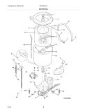 MOTOR / TUB Diagram and Parts List for GWX833CS0  Gibson Washer