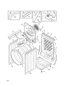 Cabinet/drum Diagram and Parts List for EIMED55IMB3  Electrolux Dryer