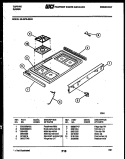 COOKTOP PARTS Diagram and Parts List for 30-3979-00-05  Tappan Range