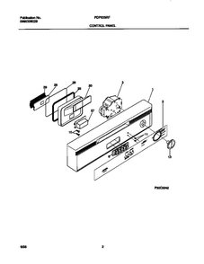 Control Panel Diagram and Parts List for FDP635RFR3  Frigidaire Dishwasher