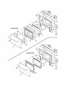 Doors Diagram and Parts List for 79047879401  Kenmore Wall Oven