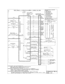 Wiring Diagram Diagram and Parts List for CGEF306TMFA  Frigidaire Range